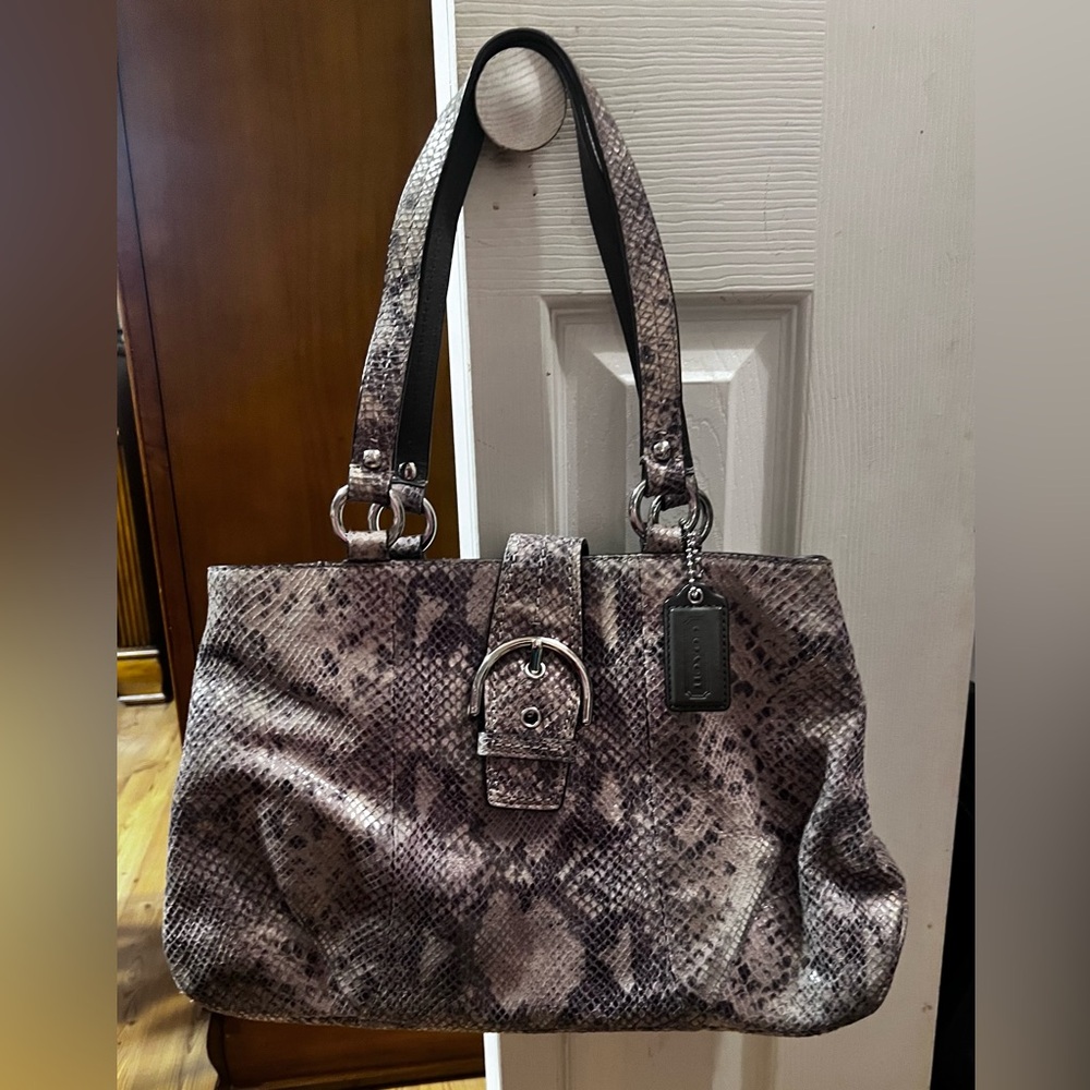 Coach faux snake skin bag
